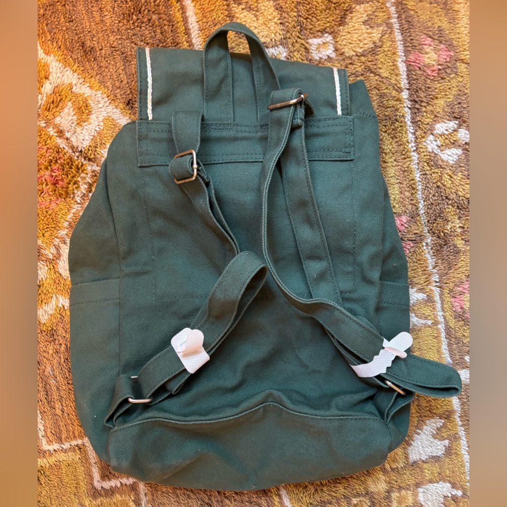 BAGGU - Teal green snake snap backpack - Hand embroidery - New with Tags - Picture 11 of 12